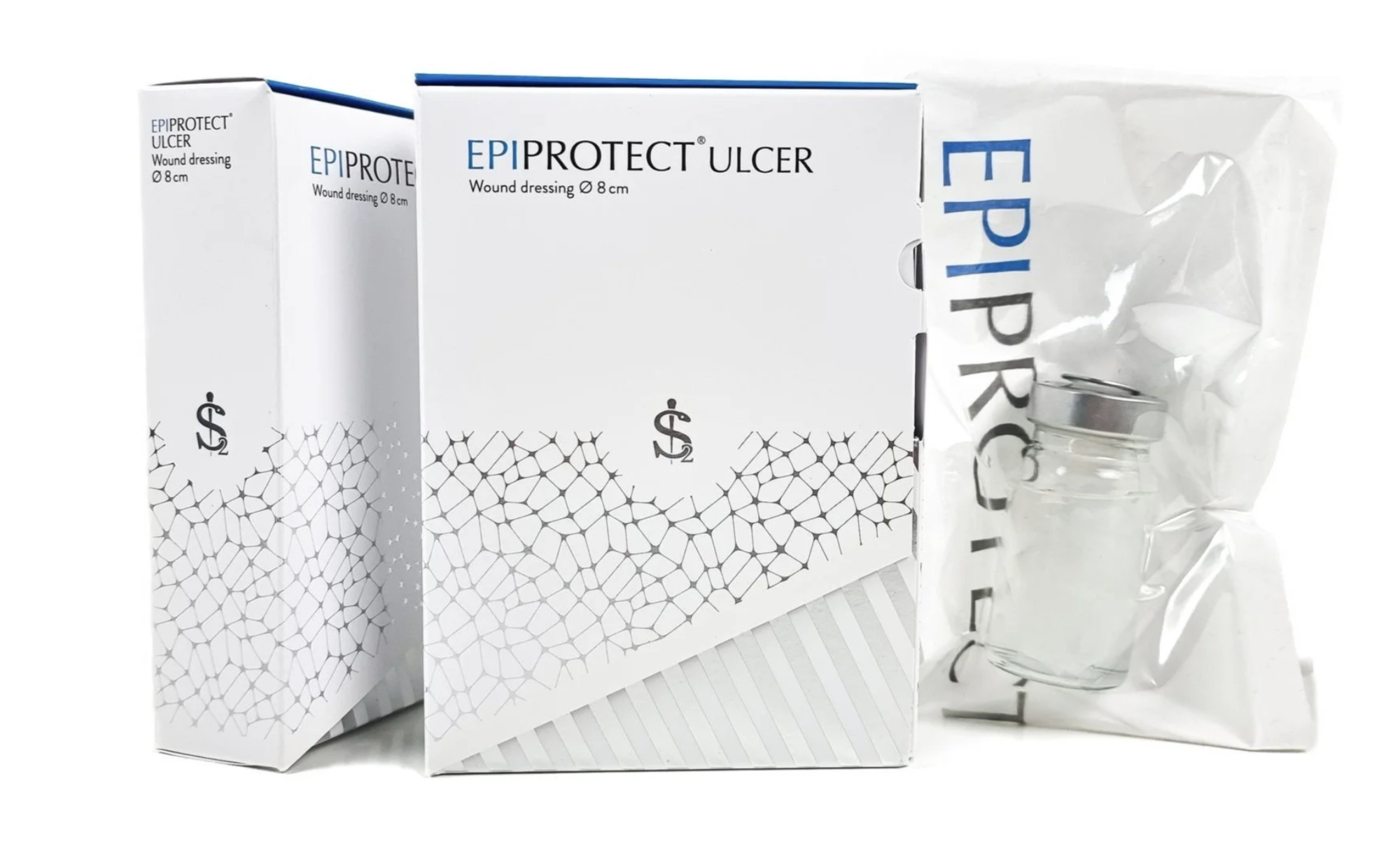 EPIPROTECT Ulcer wound dressing cartons with glass vial